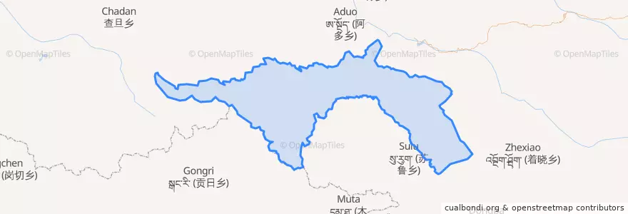 Mapa de ubicacion de 结多乡.