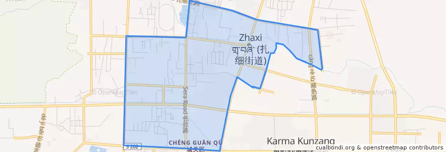 Mapa de ubicacion de 扎细街道.