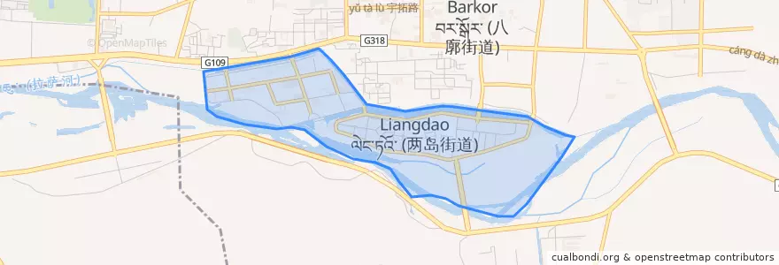 Mapa de ubicacion de 两岛街道.