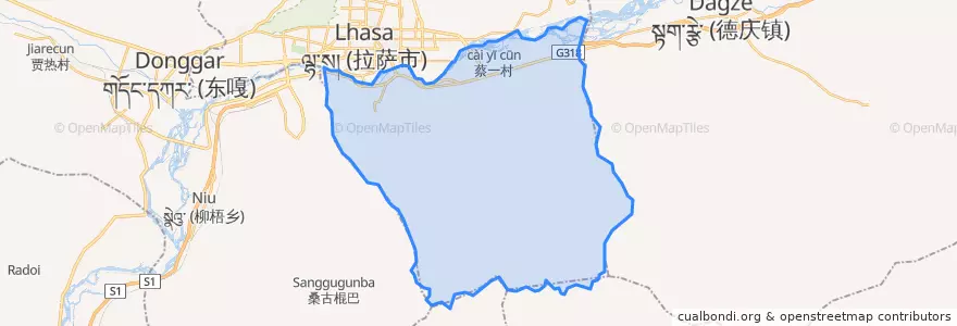 Mapa de ubicacion de 蔡公堂乡.