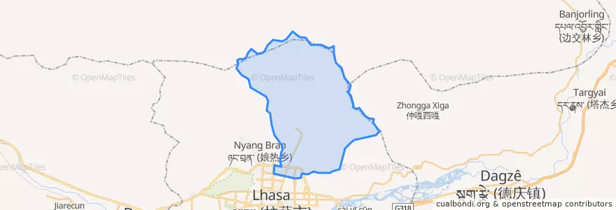 Mapa de ubicacion de 夺底乡.