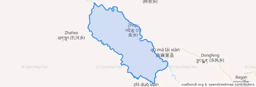 Mapa de ubicacion de འབྲི་ཆུ། 治渠乡.