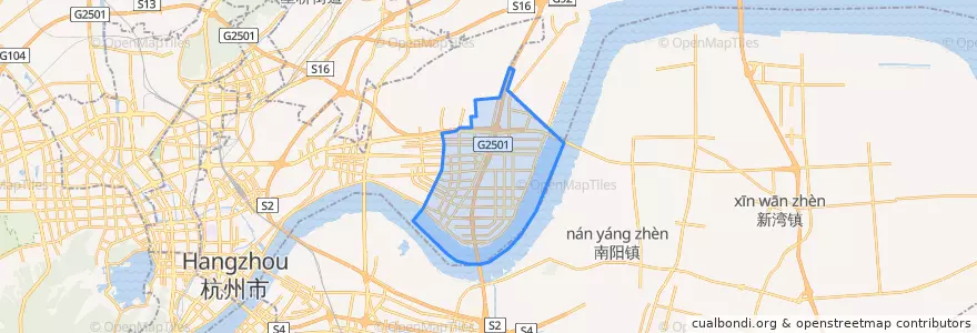Mapa de ubicacion de 白杨街道.