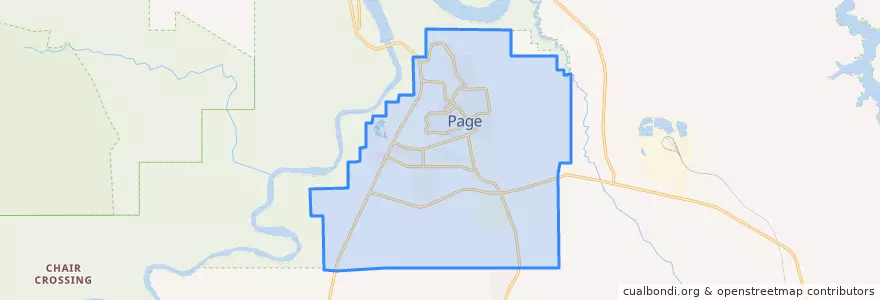Mapa de ubicacion de Page.