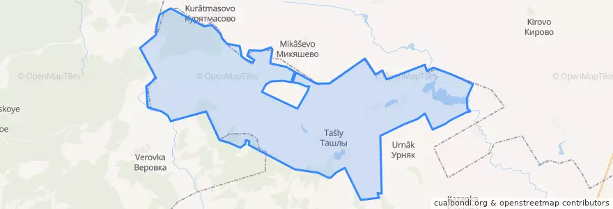 Mapa de ubicacion de Ташлинский сельсовет.