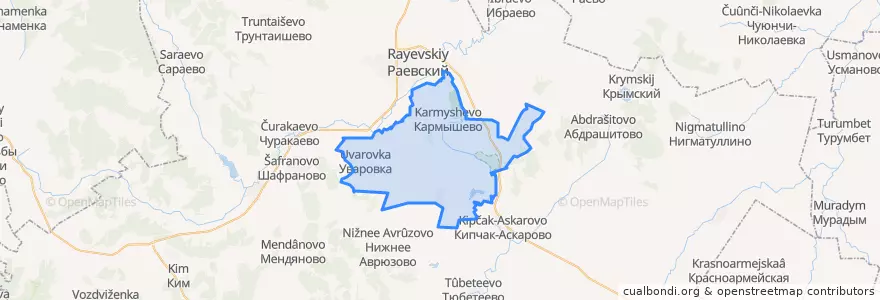 Mapa de ubicacion de Кармышевский сельсовет.
