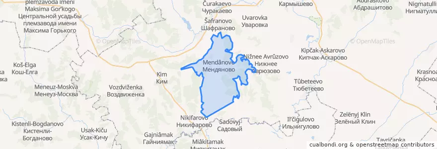 Mapa de ubicacion de Мендяновский сельсовет.