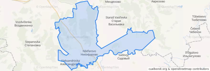 Mapa de ubicacion de Никифаровский сельсовет.