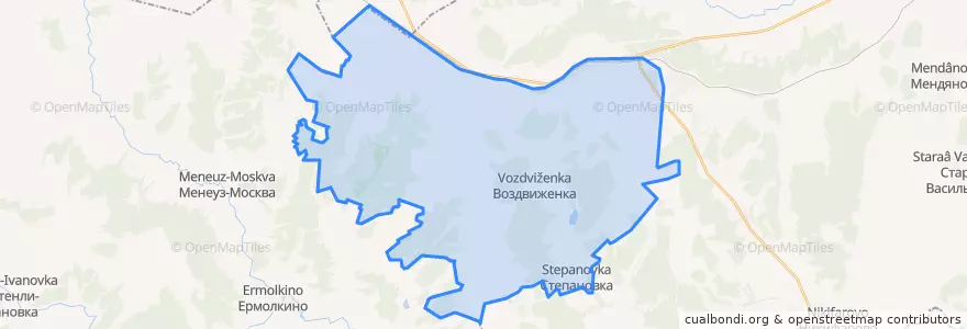 Mapa de ubicacion de Воздвиженский сельсовет.