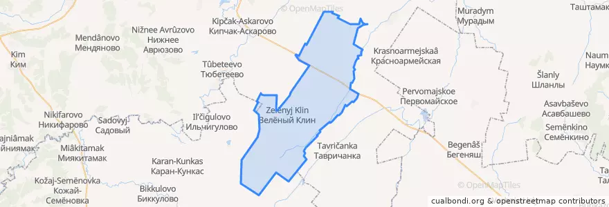 Mapa de ubicacion de Зеленоклиновский сельсовет.