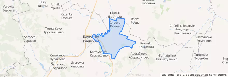 Mapa de ubicacion de Ибраевский сельсовет.