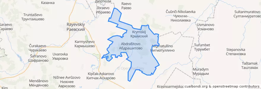 Mapa de ubicacion de Абдрашитовский сельсовет.