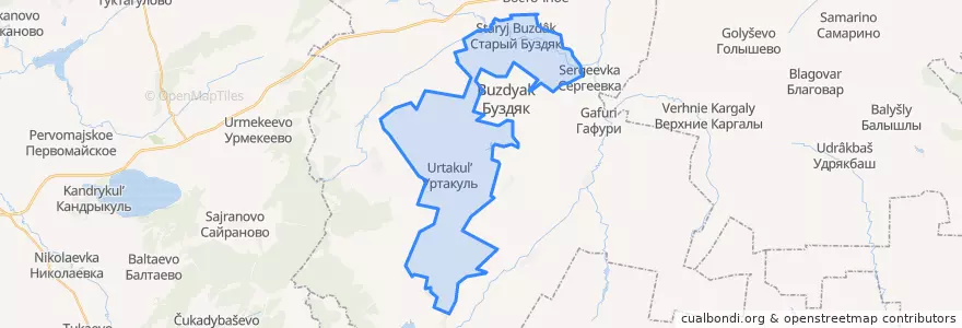 Mapa de ubicacion de Уртакульский сельсовет.