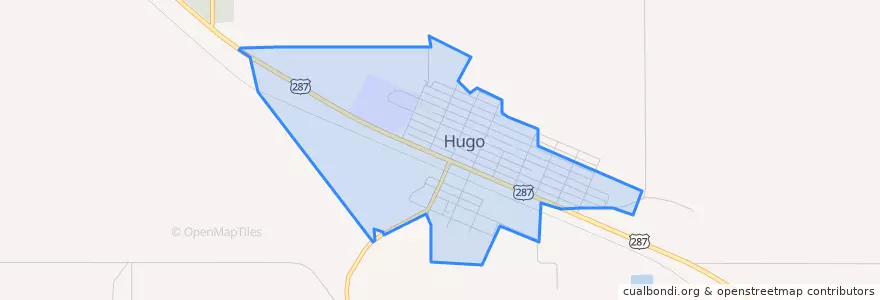 Mapa de ubicacion de Hugo.