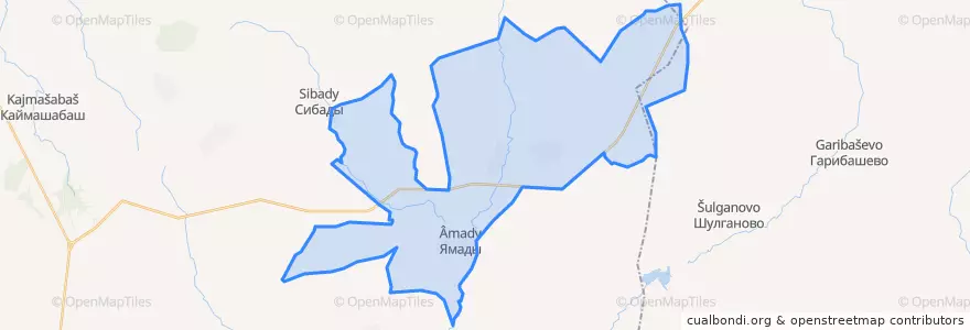 Mapa de ubicacion de Ямадинский сельсовет.
