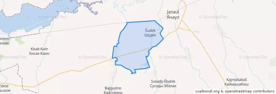 Mapa de ubicacion de Шудекский сельсовет.