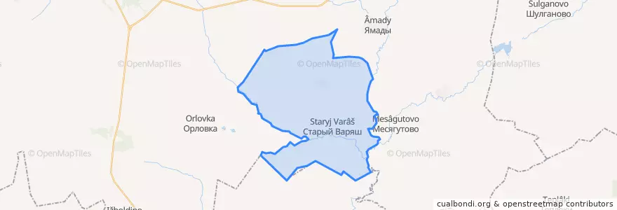 Mapa de ubicacion de Староваряшский сельсовет.
