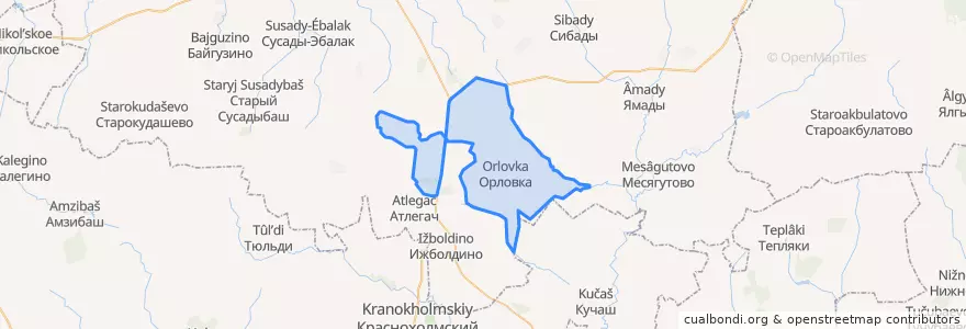 Mapa de ubicacion de Орловский сельсовет.
