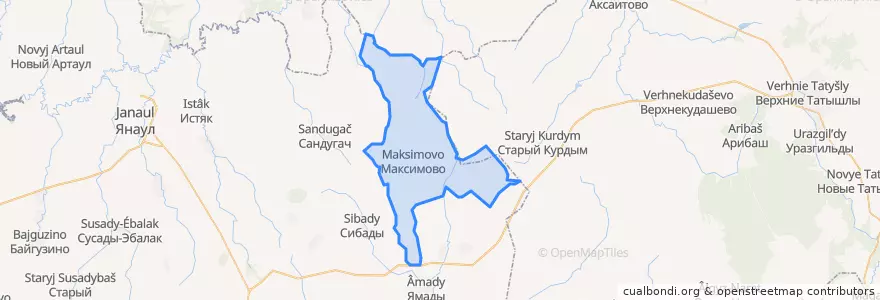 Mapa de ubicacion de Максимовский сельсовет.