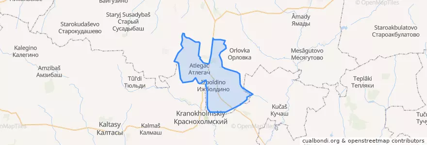 Mapa de ubicacion de Ижболдинский сельсовет.