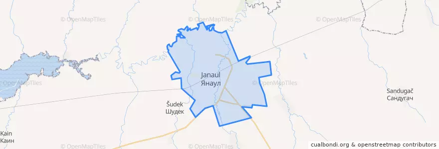 Mapa de ubicacion de городское поселение Янаул.