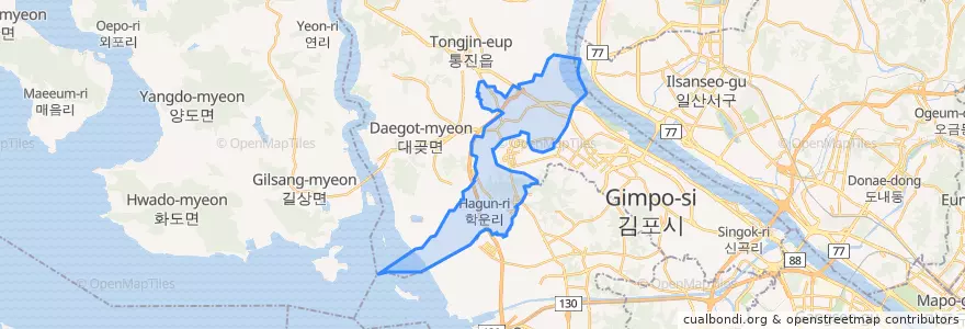Mapa de ubicacion de 양촌읍.