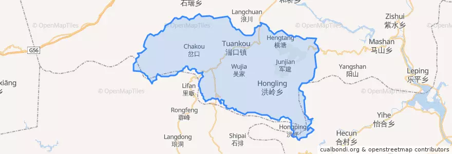 Mapa de ubicacion de 湍口镇.