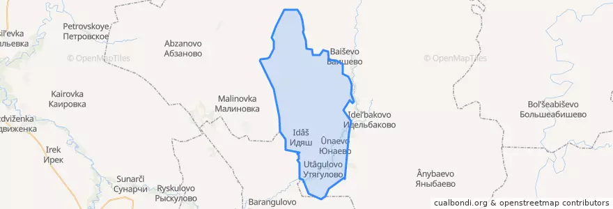 Mapa de ubicacion de Утягуловский сельсовет.
