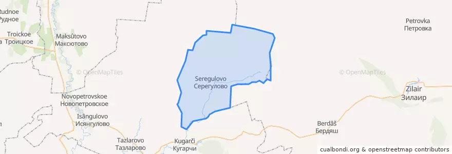 Mapa de ubicacion de Байдавлетовский сельсовет.