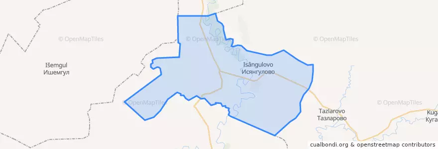 Mapa de ubicacion de Исянгуловский сельсовет.