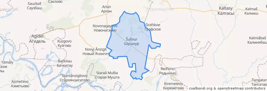 Mapa de ubicacion de Шушнурский сельсовет.