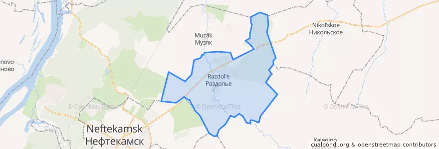 Mapa de ubicacion de Раздольевский сельсовет.