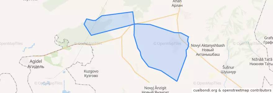 Mapa de ubicacion de Новонагаевский сельсовет.