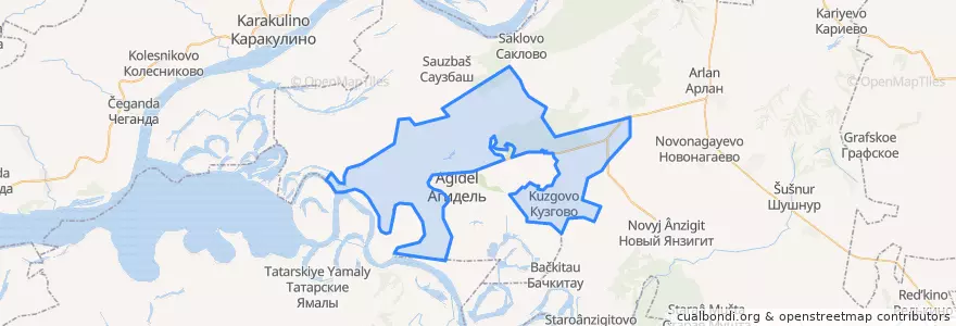 Mapa de ubicacion de Новокабановский сельсовет.