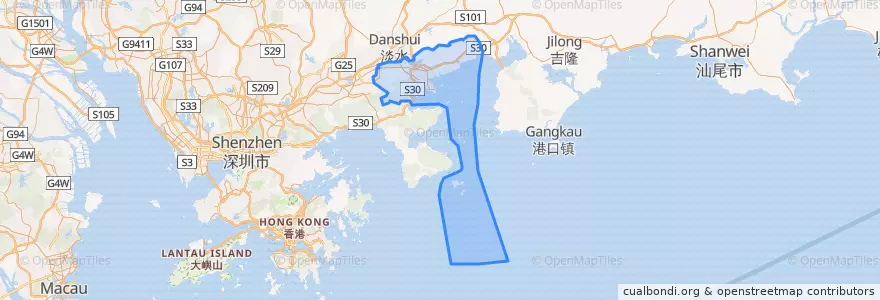 Mapa de ubicacion de Daya Bay Economic and Technological Development Zone.