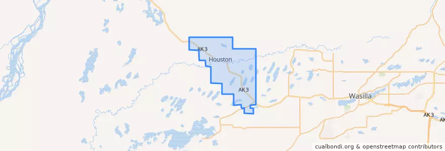 Mapa de ubicacion de Houston.