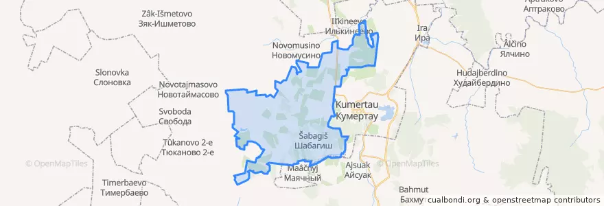Mapa de ubicacion de Шабагишский сельсовет.