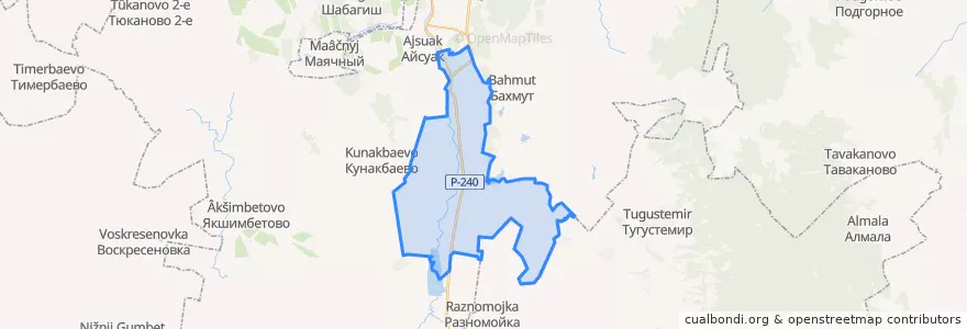 Mapa de ubicacion de Отрадинский сельсовет.
