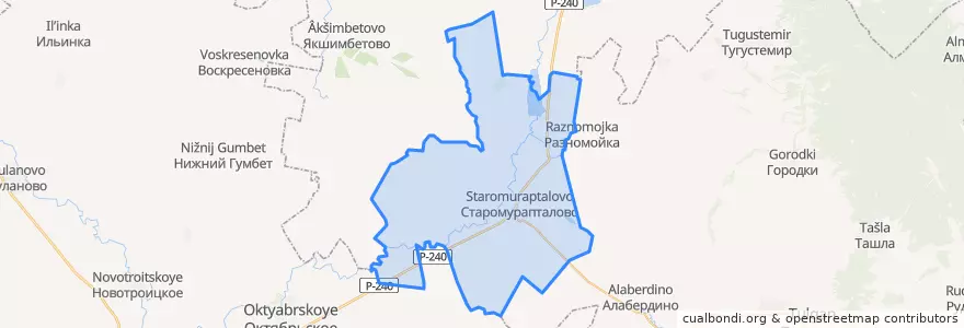 Mapa de ubicacion de Мурапталовский сельсовет.