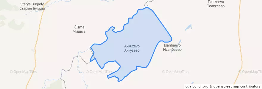 Mapa de ubicacion de Аккузевский сельсовет.