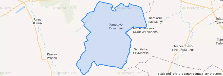 Mapa de ubicacion de Игметовский сельсовет.