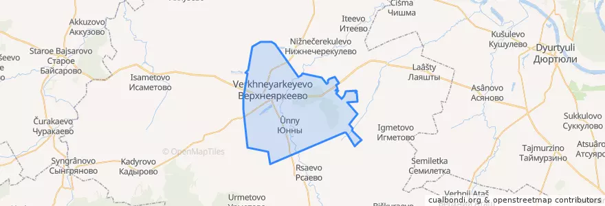 Mapa de ubicacion de Юнновский сельсовет.