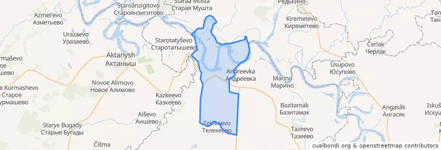 Mapa de ubicacion de Новомедведевский сельсовет.