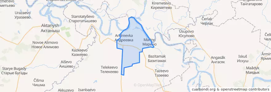 Mapa de ubicacion de Андреевский сельсовет.