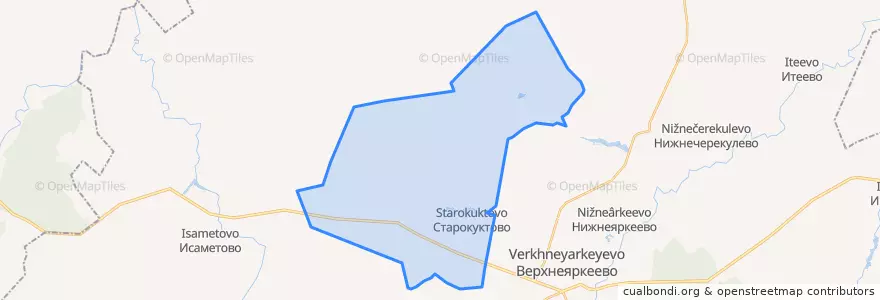 Mapa de ubicacion de Старокуктовский сельсовет.