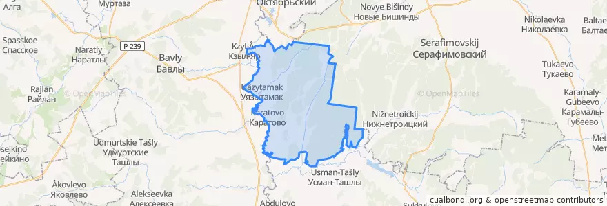 Mapa de ubicacion de Каратовский сельсовет.