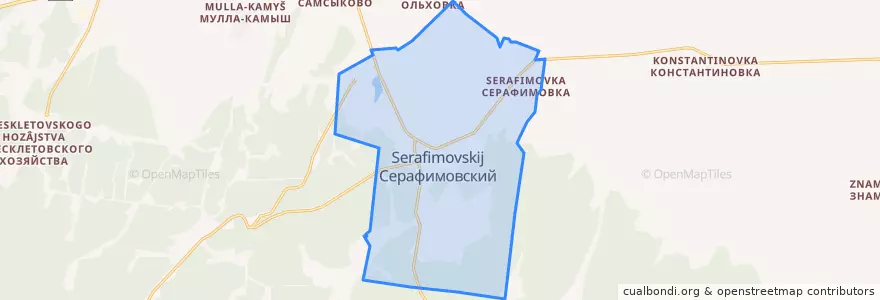 Mapa de ubicacion de Серафимовский сельсовет.