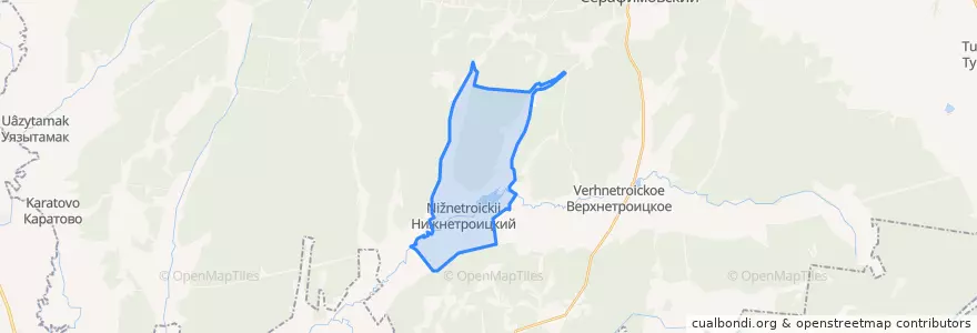 Mapa de ubicacion de Нижнетроицкий сельсовет.