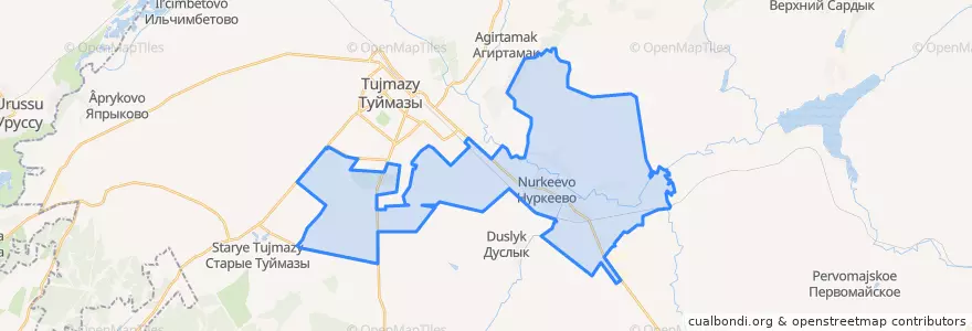 Mapa de ubicacion de Субханкуловский сельсовет.