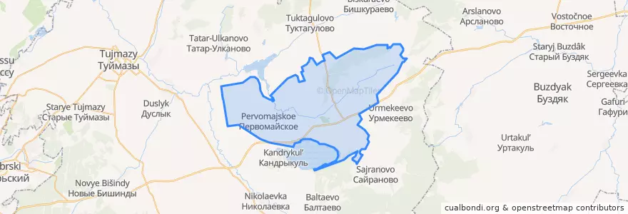 Mapa de ubicacion de Кандринский сельсовет.